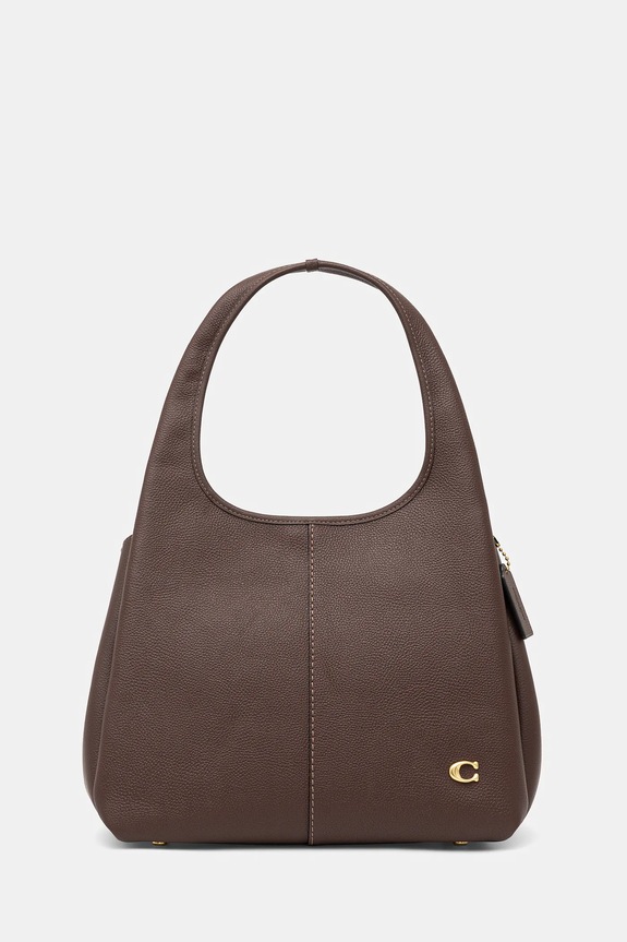 Coach torebka skórzana Lana Shoulder Bag skóra licowa brązowy CM544