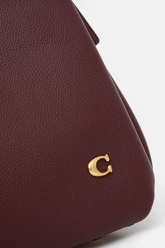 Kožna torba Coach Lana Shoulder Bag bordo CM544