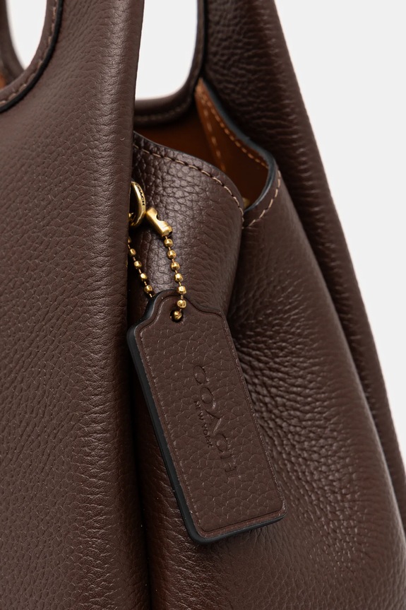 Coach torebka crossbody damska skórzana Lana Shoulder Bag 23 brązowy CM545