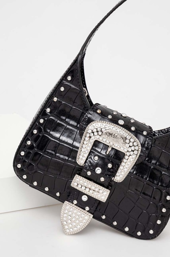 Moschino Jeans torebka skórzana czarny 3114.8796