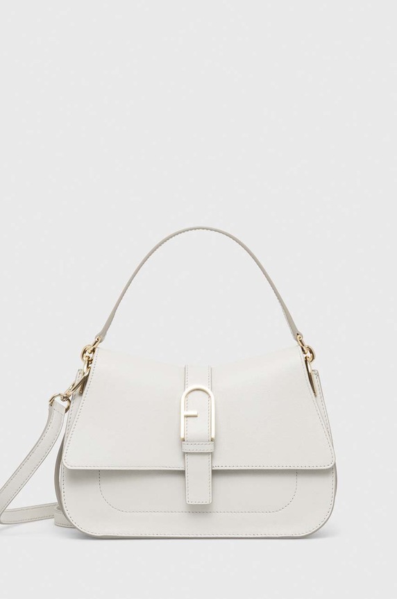 Kožna torba Furla bez uzorka bijela WB00996.BX2045.1704S