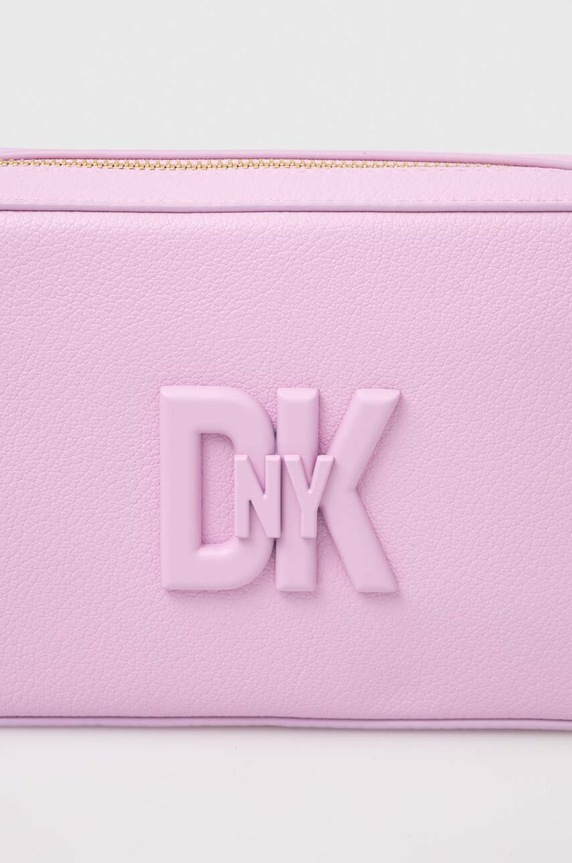 Δερμάτινη τσάντα DKNY ροζ R33EKY31