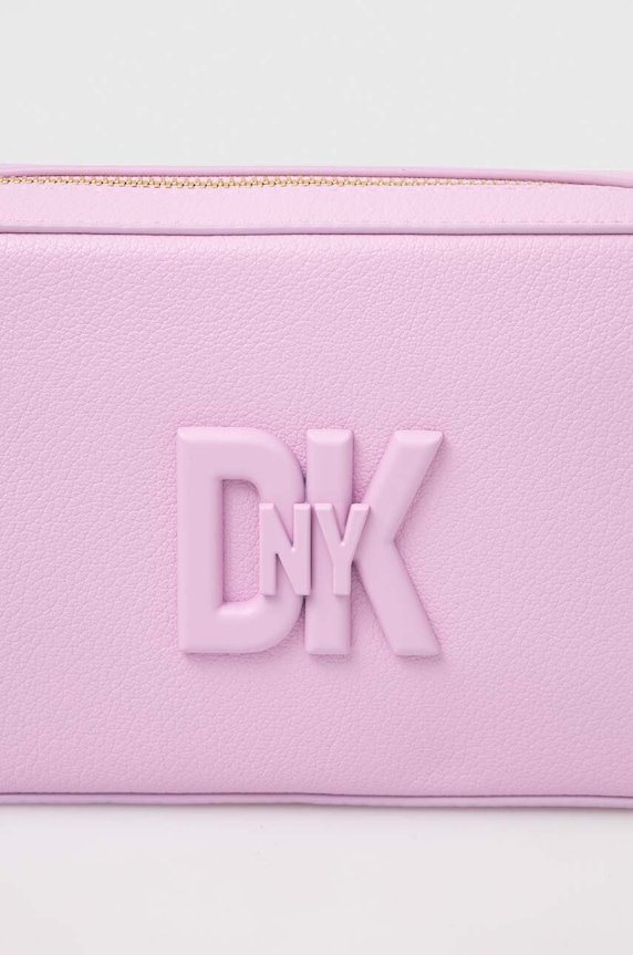 Δερμάτινη τσάντα DKNY ροζ R33EKY31
