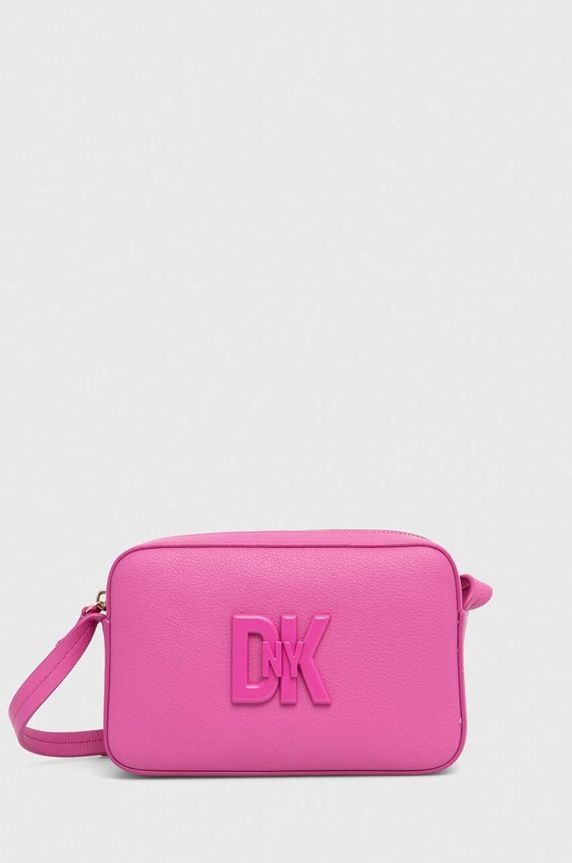 Kožená kabelka Dkny přírodní kůže růžová R33EKY31