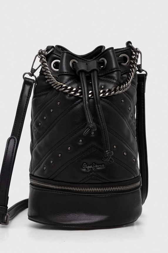 Kabelka Pepe Jeans nášivka čierna PL031473.999