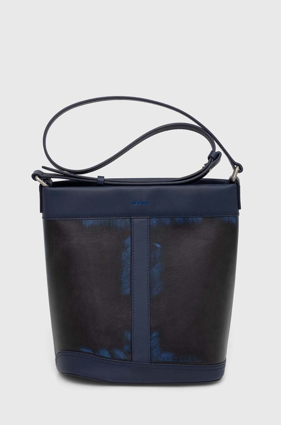 Kabelka Ader Error Kiez Tote Bag přírodní kůže námořnická modř BMADFWBA2004