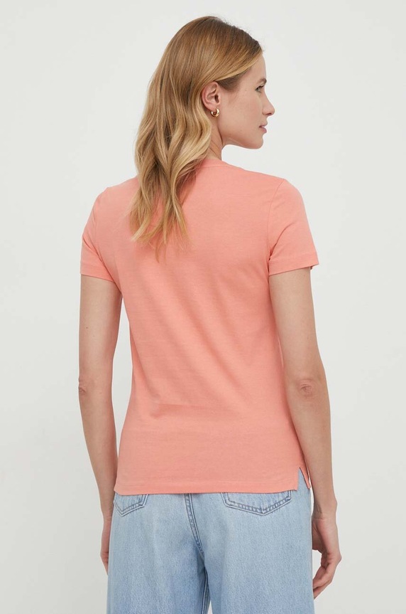 Guess t-shirt bawełniany W1YI1B.I3Z14 pomarańczowy SS26