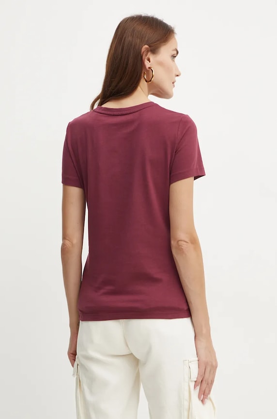 Îmbrăcăminte Guess tricou din bumbac W1YI1B.I3Z14 burgundia