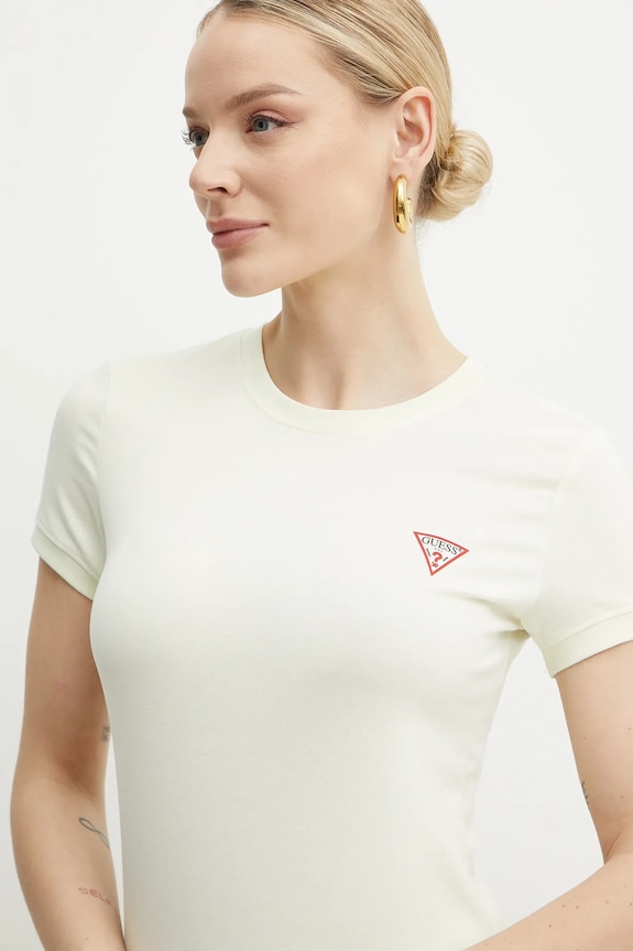 Guess t-shirt beżowy W2YI44.J1314