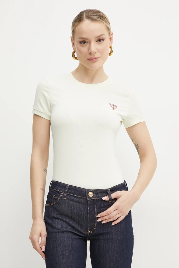 Guess t-shirt beżowy W2YI44.J1314