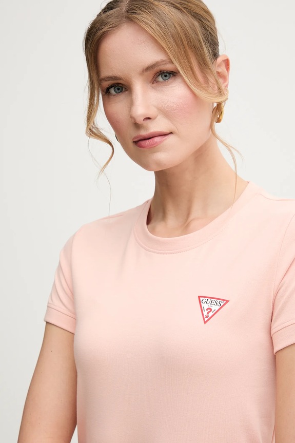 Guess t-shirt pomarańczowy W2YI44.J1314
