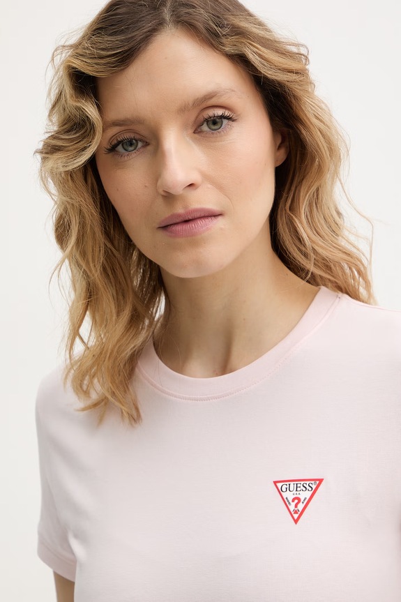 Guess t-shirt różowy W2YI44.J1314