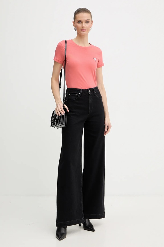 Guess t-shirt W2YI44.J1314 różowy SS26
