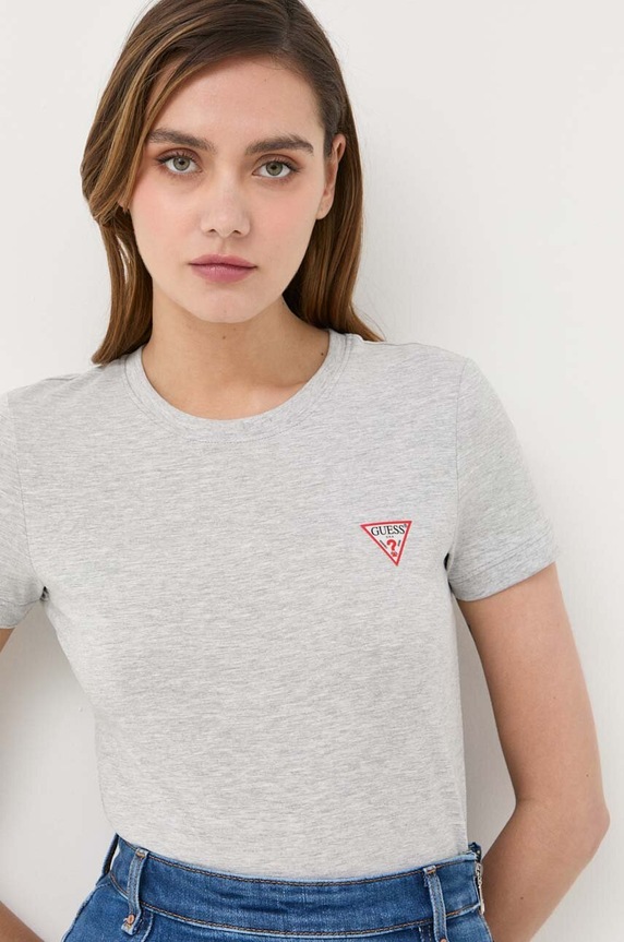 Guess t-shirt pamut szürke W2YI44.J1314