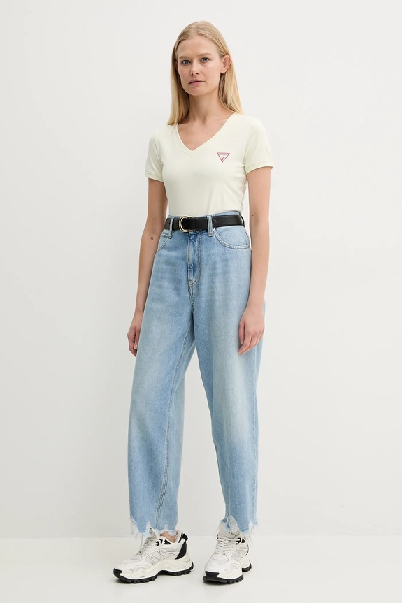 Guess tricou W2YI45.J1314 galben SS26
