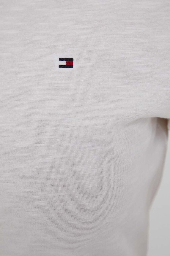 Bavlnené tričko Tommy Hilfiger WW0WW37857 béžová