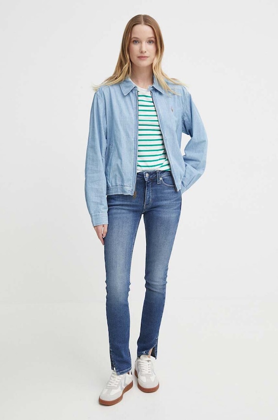 Bavlnené tričko Tommy Hilfiger WW0WW37857 zelená AW24
