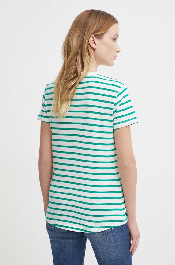Oblečenie Bavlnené tričko Tommy Hilfiger WW0WW37857 zelená