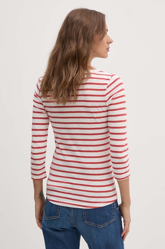 Oblečenie Bavlnené tričko s dlhým rukávom Tommy Hilfiger WW0WW37861 červená