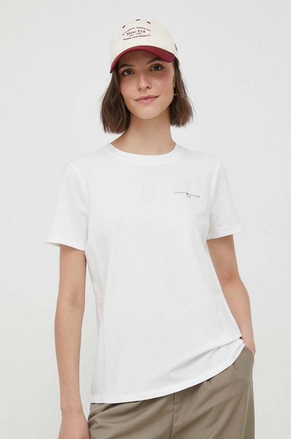 Tričko Tommy Hilfiger béžová WW0WW37877