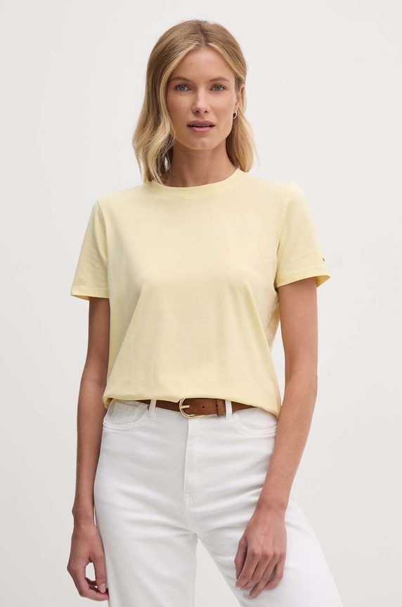 Tričko Tommy Hilfiger žlutá WW0WW37877