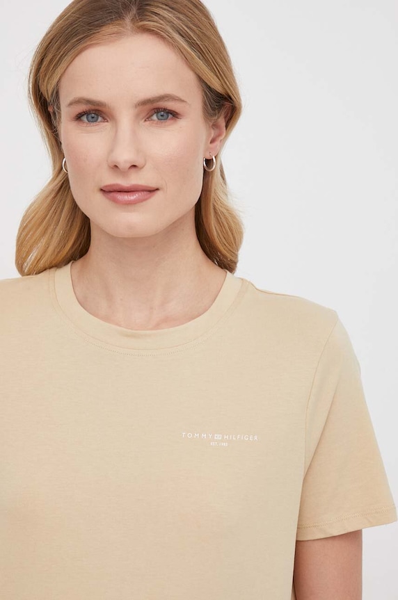 Tommy Hilfiger t-shirt WW0WW37877 bézs AA00