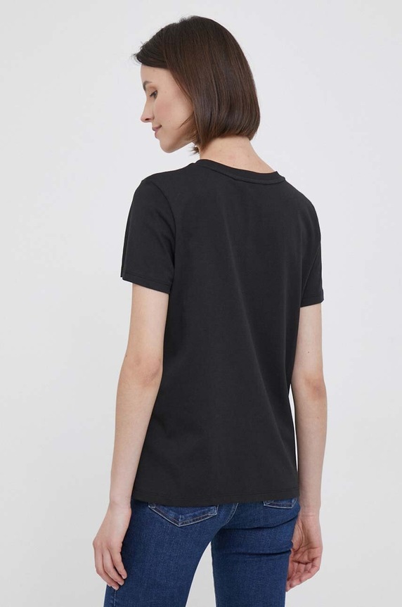 Ruházat Tommy Hilfiger pamut póló WW0WW40057 fekete