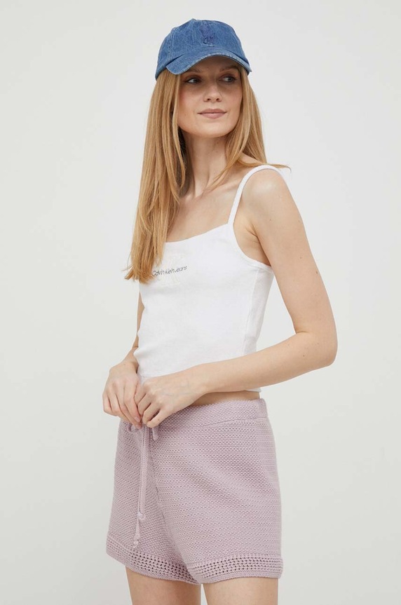 Top Calvin Klein Jeans λευκό J20J221418