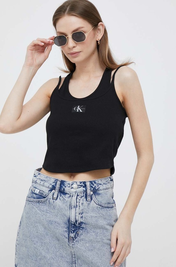 Top Calvin Klein Jeans J20J221430 μαύρο AW23