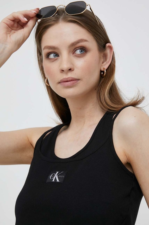 Top Calvin Klein Jeans μαύρο J20J221430