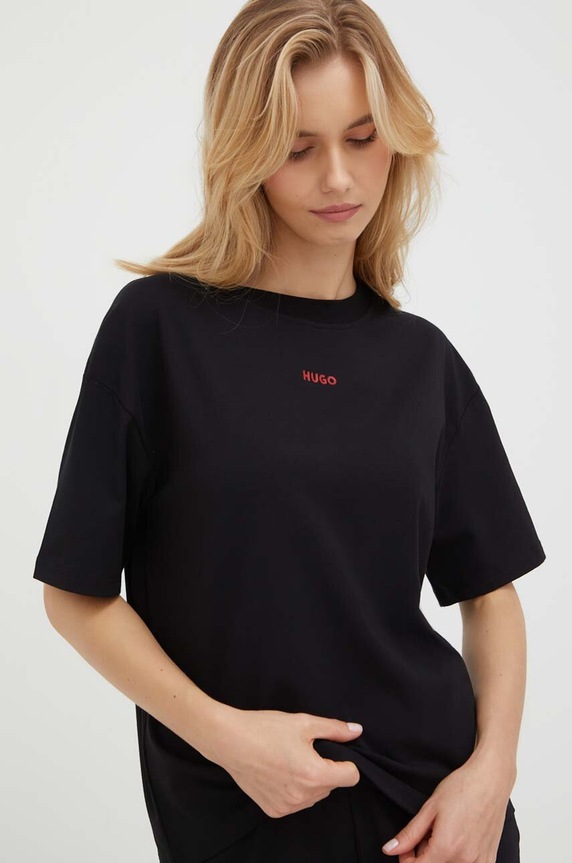 Tričko HUGO SHUFFLE_T-SHIRT čierna 50490593