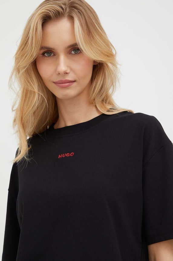 Tričko HUGO SHUFFLE_T-SHIRT 50490593 čierna