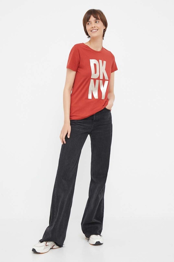 Dkny t-shirt P3EHFDNA czerwony AW23
