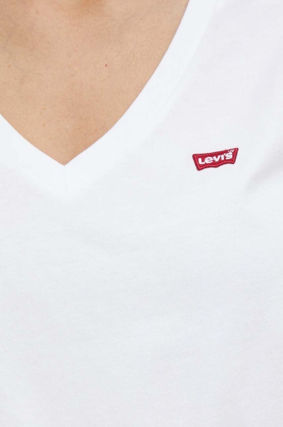 Bavlnené tričko Levi's 2-pak A3624.0002 biela