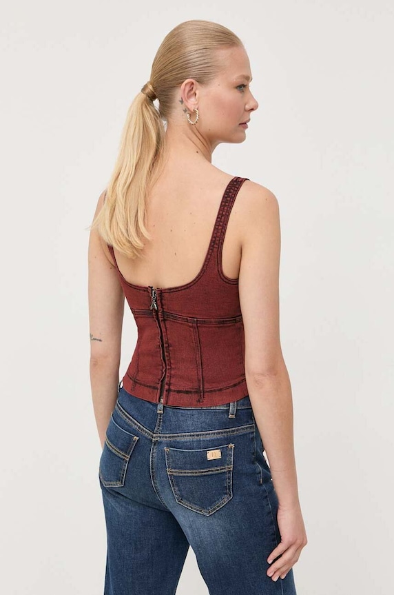 Ruházat Patrizia Pepe top 8C0615.D047 burgundia