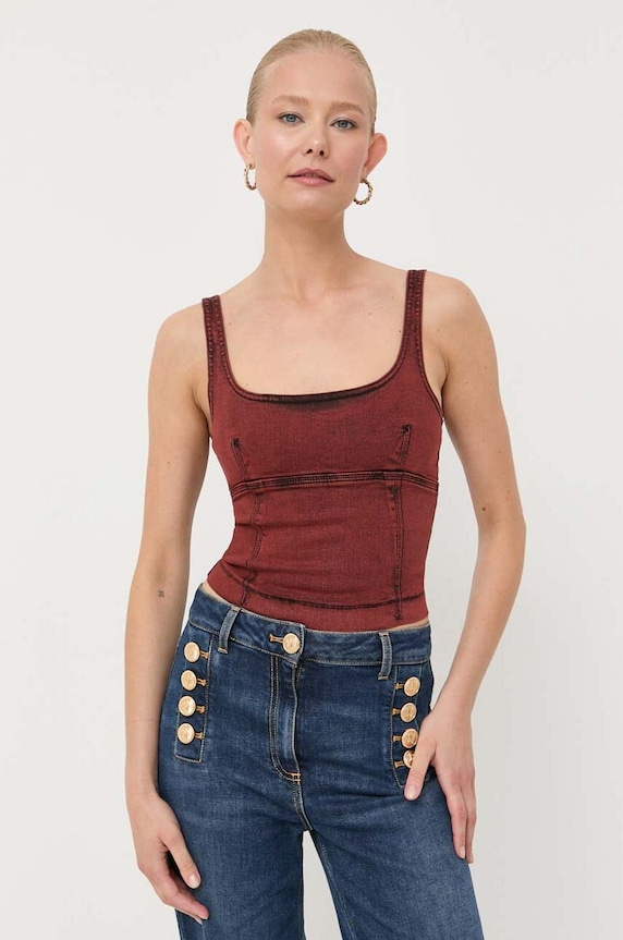Patrizia Pepe top burgundia 8C0615.D047