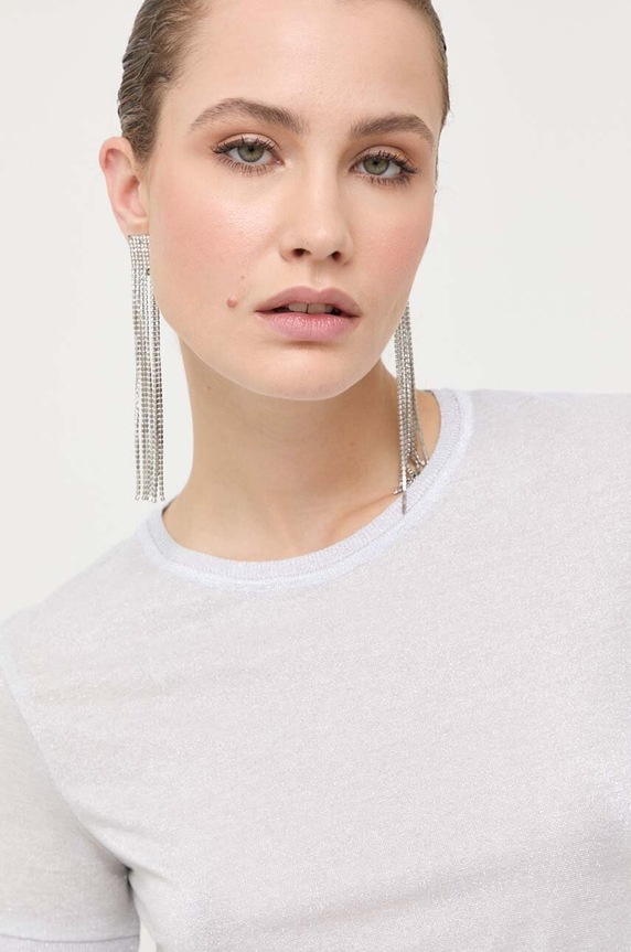 Patrizia Pepe t-shirt ezüst 8K0159.K128