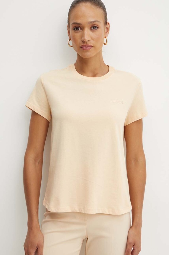 Patrizia Pepe t-shirt bawełniany bawełna beżowy 8M1543.J111