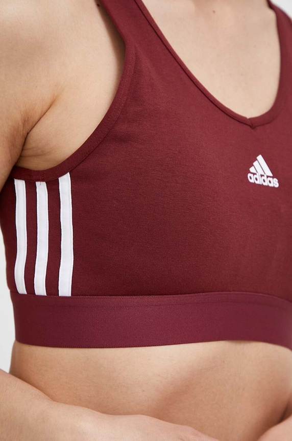 adidas biustonosz sportowy IK8320 bordowy
