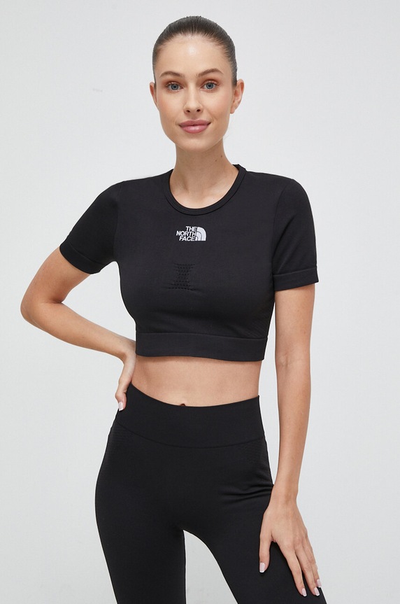 The North Face t-shirt treningowy z elastanem czarny NF0A82GPJK31