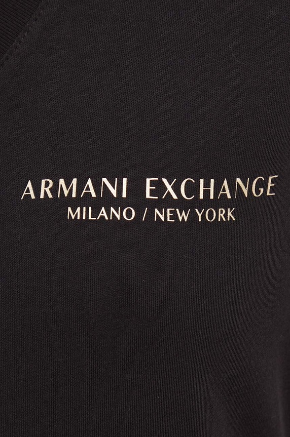 Armani Exchange pamut póló 8NYT81.YJG3Z fekete