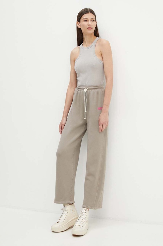 Samsoe Samsoe top din bumbac F23300037 gri SS25