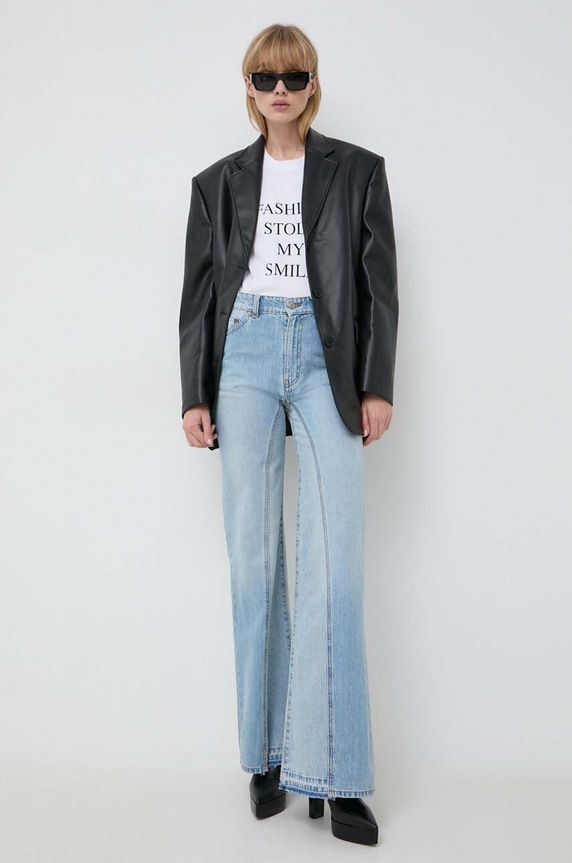 Victoria Beckham t-shirt bawełniany biały 1322JTS004130A