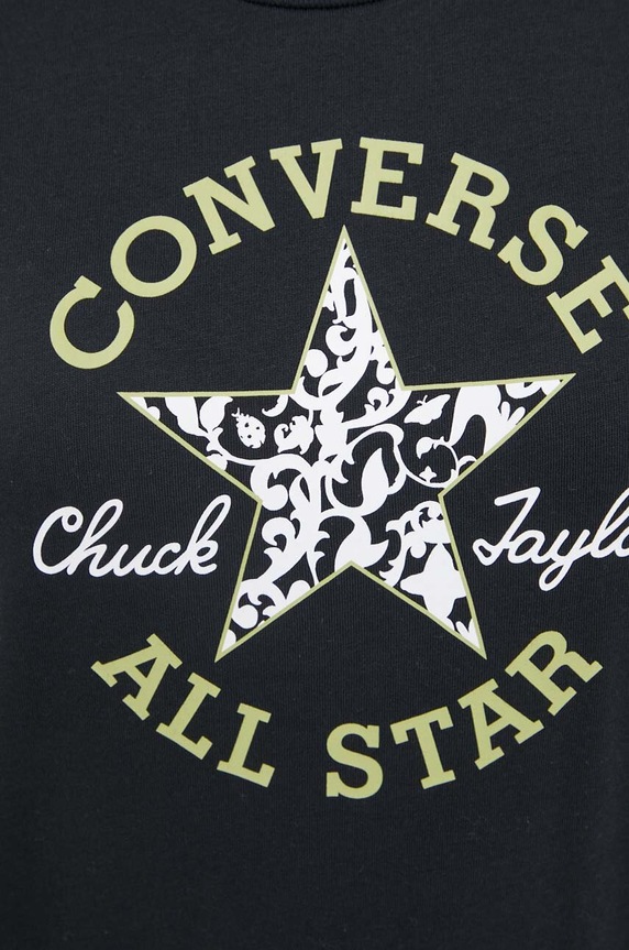 Bavlnené tričko Converse 10025212.A02 čierna