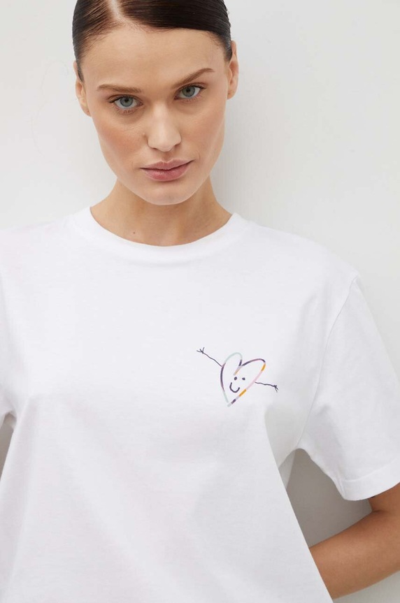 PS Paul Smith t-shirt bawełniany nadruk biały W2R.G799.LP4122