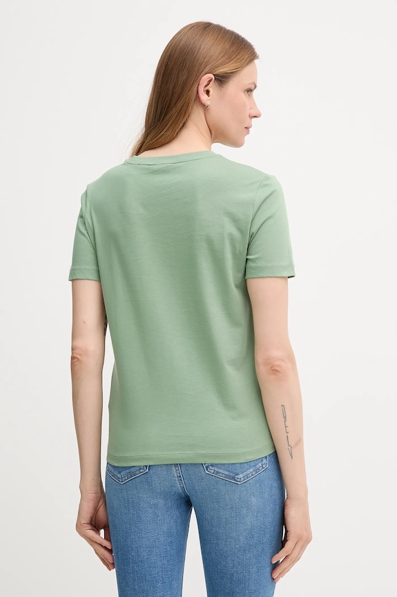 Gant t-shirt bawełniany 4200200 zielony SS26