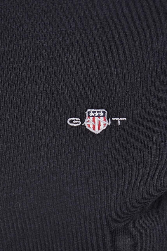 Gant t-shirt bawełniany czarny 4200200