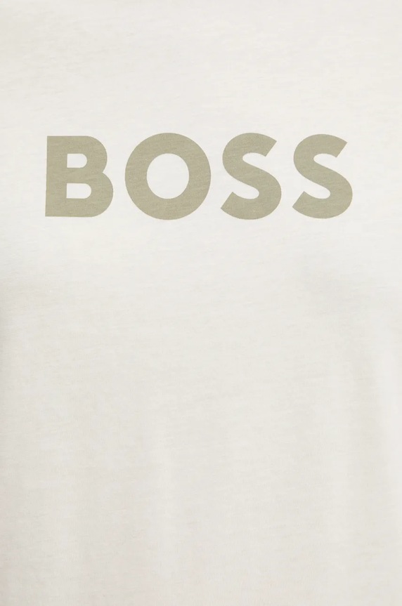 BOSS Orange tricou din bumbac BOSS ORANGE C_Elogo_5 50501139 bej