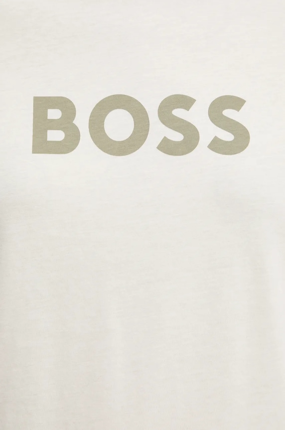 BOSS Orange tricou din bumbac BOSS ORANGE C_Elogo_5 50501139 bej