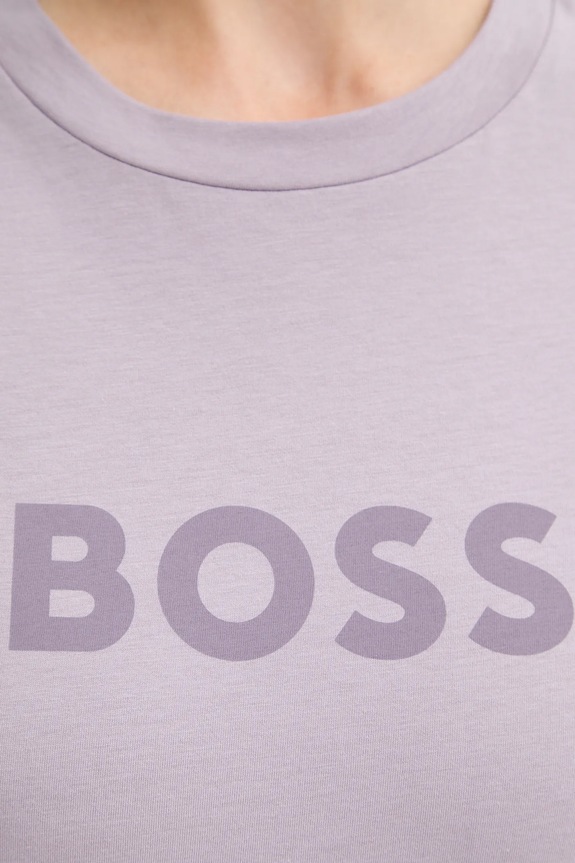 Bavlnené tričko BOSS Orange BOSS ORANGE C_Elogo_5 50501139 fialová
